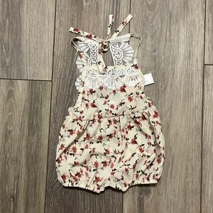 Bailey’s  Blossoms Lace romper  NWT